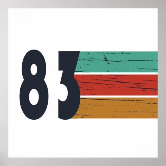 Geboren in 1983 op  verjaardag poster (Voorkant)