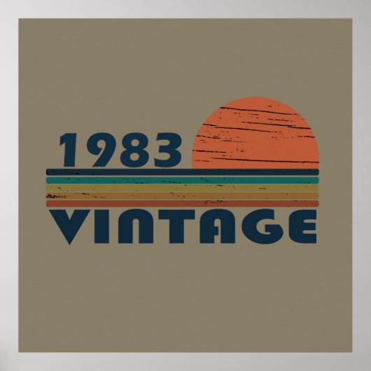 Geboren in 1983 op  verjaardag poster (Voorkant)