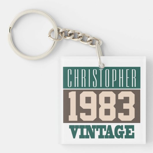 Geboren in 1983, Persoonlijke cadeaus Sleutelhanger (voorkant)