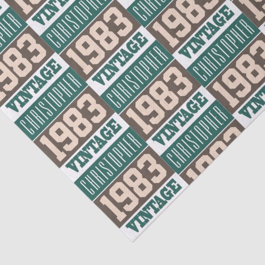 Geboren in 1983 tissuepapier (Detail)