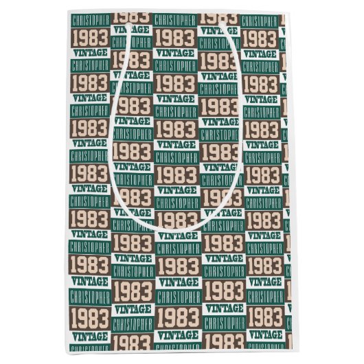 Geboren in 1983 Verjaardag Cadeau Medium Cadeauzakje (Voorkant)