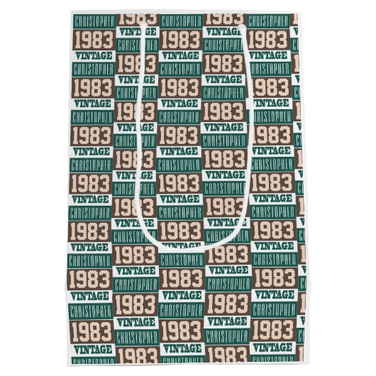 Geboren in 1983 Verjaardag Cadeau Medium Cadeauzakje (Achterkant)