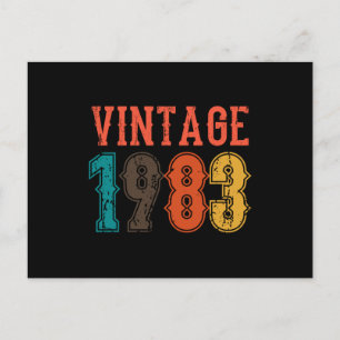 GEBOREN IN 1983 Verjaardag VINTAGE Mannen Briefkaart