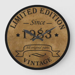 Geboren in 1983  verjaardagscadeau grote klok