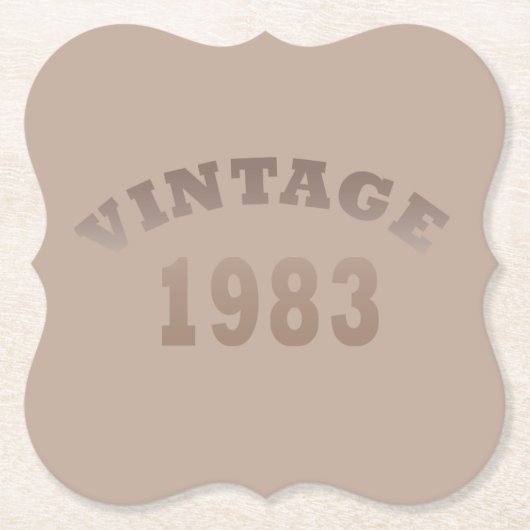 Geboren in 1983  verjaardagscadeau kartonnen onderzetters (Voorkant)