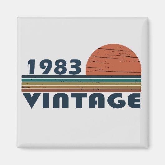 Geboren in 1983  verjaardagscadeau magneet (Voorkant)