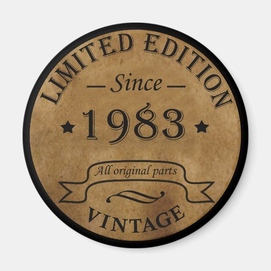 Geboren in 1983  verjaardagscadeau magneet (Voorkant)