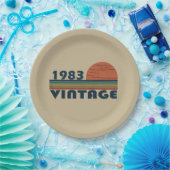 Geboren in 1983 verjaardagscadeau papieren bordje (Feest)