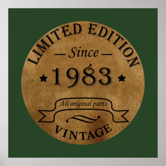 Geboren in 1983  verjaardagscadeau poster (Voorkant)