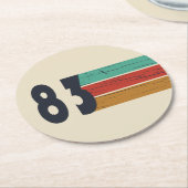 Geboren in 1983  verjaardagscadeau ronde kartonnen onderzetter (Gebogen)