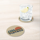 Geboren in 1983  verjaardagscadeau ronde kartonnen onderzetter (Insitu)