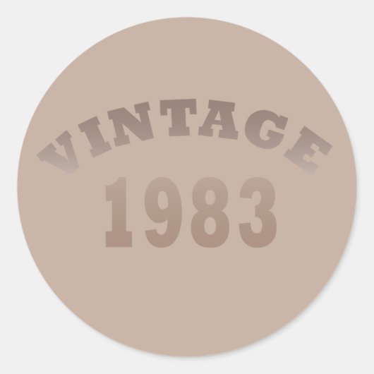 Geboren in 1983  verjaardagscadeau ronde sticker (Voorkant)