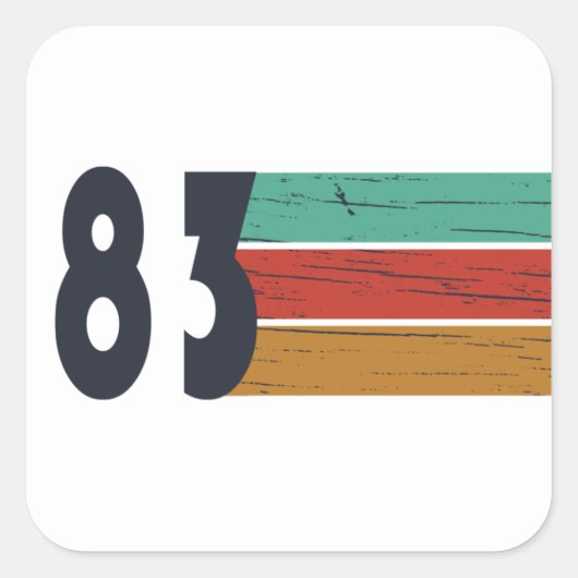 Geboren in 1983  verjaardagscadeau vierkante sticker (Voorkant)