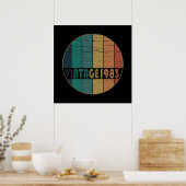Geboren in 1983 vintage verjaardag poster (Keuken)