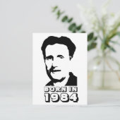 Geboren in 1984 (George Orwell) Briefkaart (Staand voorkant)