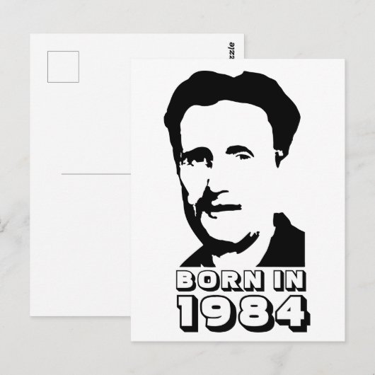 Geboren in 1984 (George Orwell) Briefkaart (Voorkant / Achterkant)