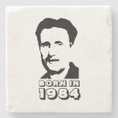 Geboren in 1984 (George Orwell) Stenen Onderzetter (Voorkant)