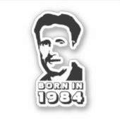 Geboren in 1984 (George Orwell) Sticker (Voorkant)