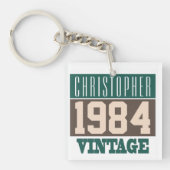 Geboren in 1984, Gepersonaliseerd Cadeau Sleutelhanger (voorkant)