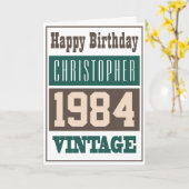 Geboren in 1984 Greetings Card Kaart (Gele Bloem)