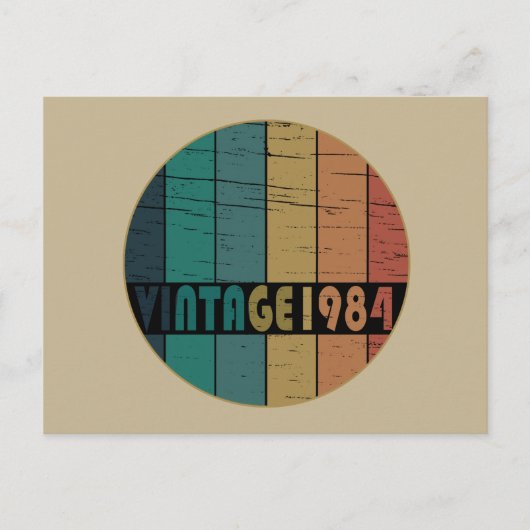 Geboren in 1984 op  verjaardag feestdagenkaart (Voorkant)