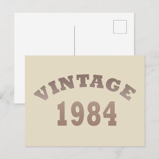 Geboren in 1984 op  verjaardag feestdagenkaart (Voorkant / Achterkant)