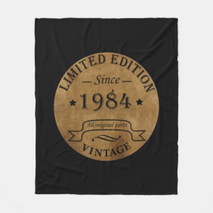 Geboren in 1984 op  verjaardag fleece deken