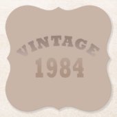 Geboren in 1984 op  verjaardag kartonnen onderzetters (Voorkant)