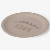 Geboren in 1984 op  verjaardag papieren bordje (Gekanteld)