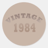 Geboren in 1984 op  verjaardag ronde sticker (Voorkant)