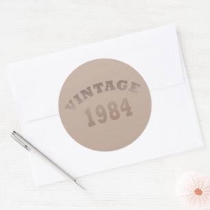 Geboren in 1984 op  verjaardag ronde sticker