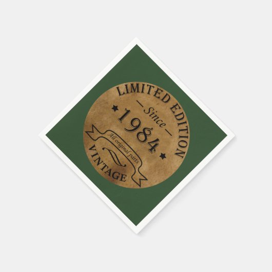 Geboren in 1984 op  verjaardag servet (Hoek)