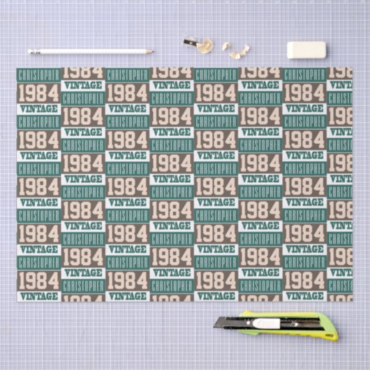 Geboren in 1984 tissuepapier (Craft)