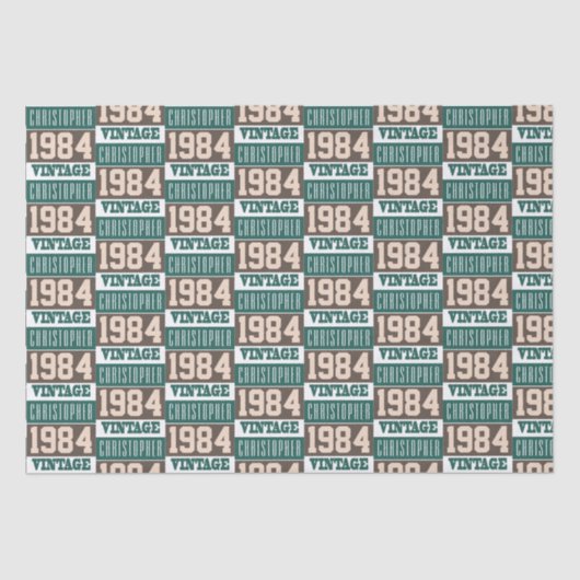 Geboren in 1984 tissuepapier (Voorkant)