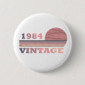geboren in 1984  verjaardag ronde button 5,7 cm (Voorkant)
