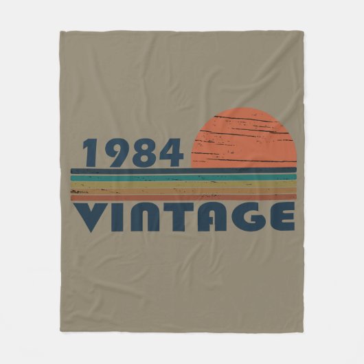 Geboren in 1984  verjaardagscadeau fleece deken (Voorkant)