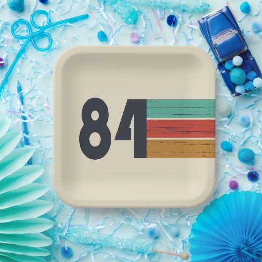 Geboren in 1984  verjaardagscadeau papieren bordje (Feest)