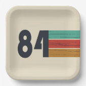 Geboren in 1984 verjaardagscadeau papieren bordje (Voorkant)