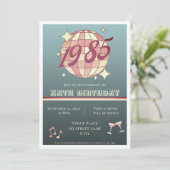 Geboren in 1985 39e 40e verjaardag Uitnodiging (Staand voorkant)