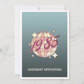 Geboren in 1985 39e 40e verjaardag Uitnodiging (Achterkant)