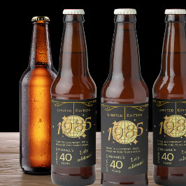 Geboren in 1985 40ste verjaardag feest bier Label  Bier Etiket