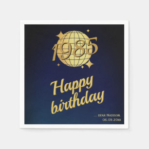 Geboren in 1985 40ste verjaardag gouden feestelijk servet