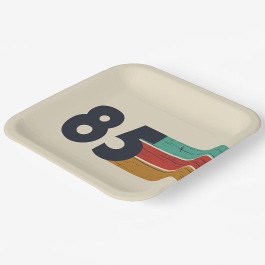 Geboren in 1985  40ste verjaardagscadeau papieren bordje (Gebogen)