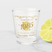 Geboren in 1985 40ste verjaardagsfeest drink barwa shot glas (Voorkant)