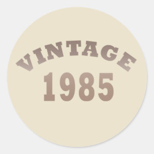 Geboren in 1985 elegante moderne vintage verjaarda ronde sticker