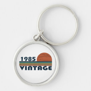 Geboren in 1985 elegante vintage verjaardagscadeau sleutelhanger