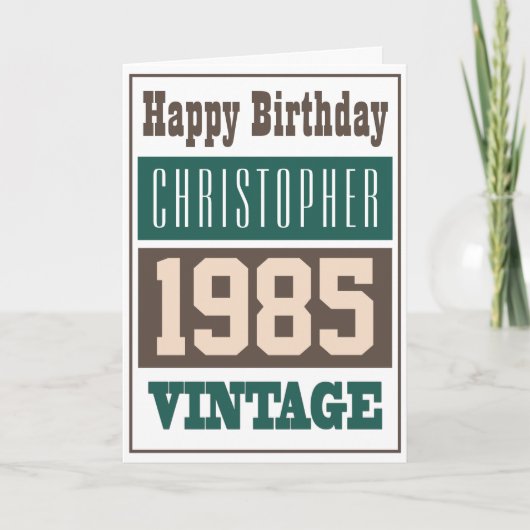 Geboren in 1985 Greetings Card Kaart (Voorkant)