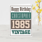 Geboren in 1985 Greetings Card Kaart (Gele Bloem)