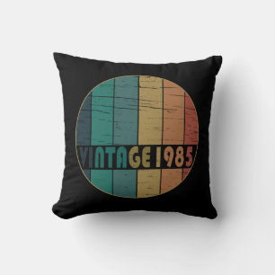 Geboren in 1985 kleurrijke vintage stijl verjaarda kussen