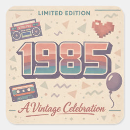 Geboren in 1985 Retro Sticker | Vintage 80s nostal